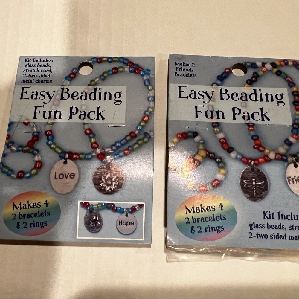 New LOT Multicolor Bead Kit, Charms, and Metal Beads